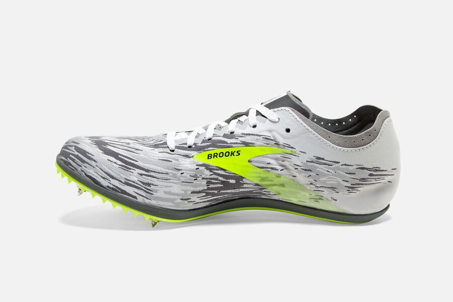 Brooks Wire V6 Spikes Loopschoenen Dames - Grijs/Groen - 075234DPK